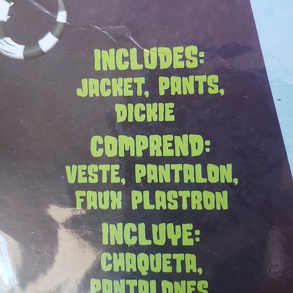 NWT Rubie's Beetlejuice Black and White Striped Adult XL Costume No Wig - Picture 4 of 6